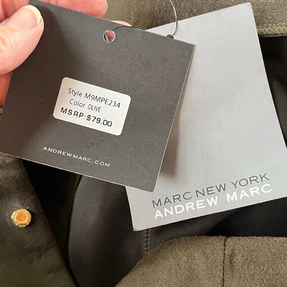 Marc New York Women's Olive Green Vegan Suede Pull On Pants Size XL. NEW - Picture 6 of 9